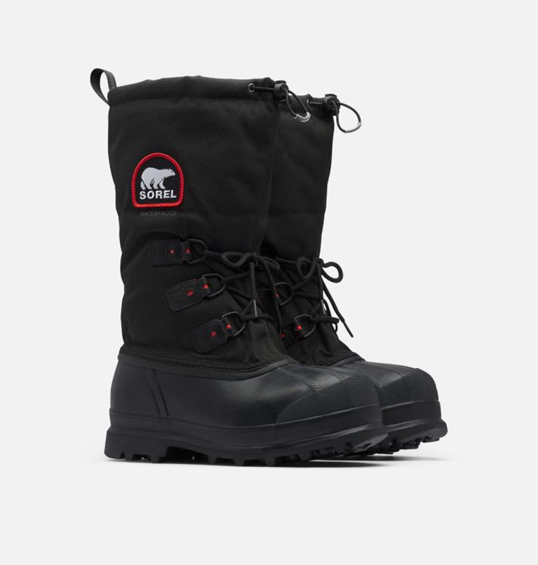 Botas Nieve Sorel Hombre - Glacier™ Xt Negras/Rojas - 07982-NVAB